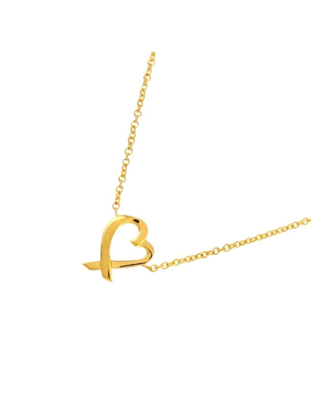Tiffany & Co Loving Heart Necklace 46 18k Yellow Gold